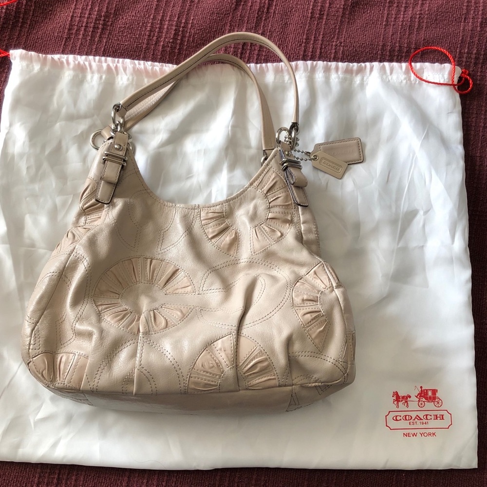 COACH Leather Logo Shoulder Bag